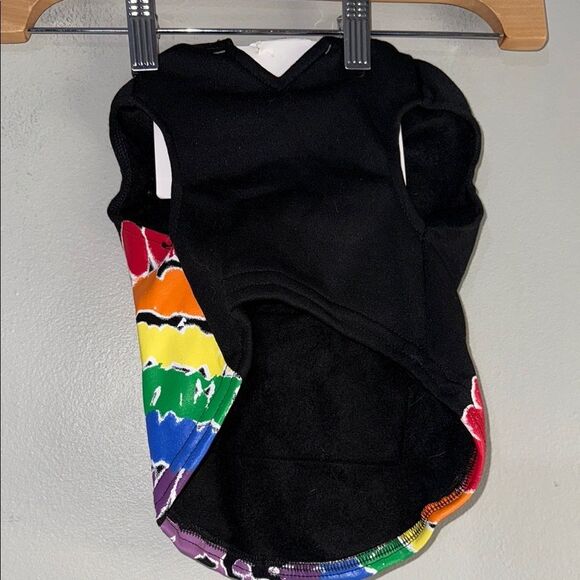 Justice Black Hoodie with Rainbow Tie-Dye - Picture 6 of 6